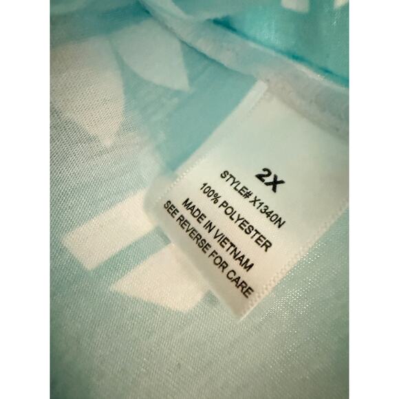 G Collection 2x Green Flowy Embellished Blouse Top Shirt Plus Flattering - Picture 4 of 6